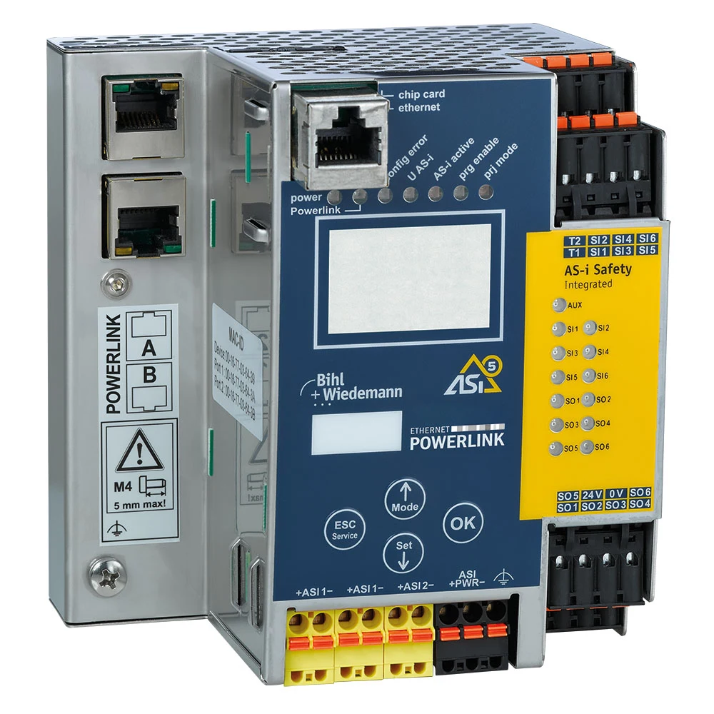 Bihl+Wiedemann BWU3961 POWERLINK şlüzü və inteqrasiya edilmiş Safety Monitor