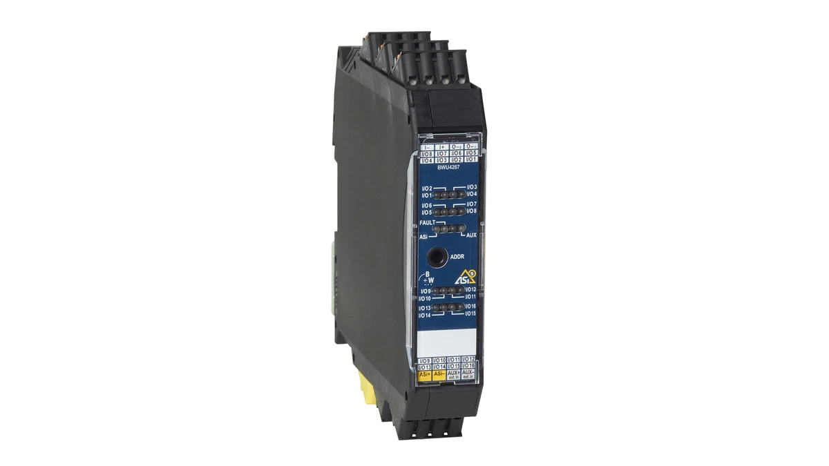 Bihl+Wiedemann BWU4267 özünü konfiqurasiya edən ASi-5 IP20 I/O modulunun rəsmi məhsul görüntüsü