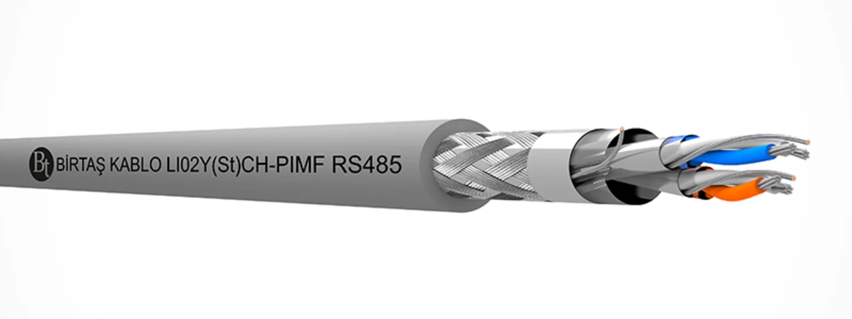 Birtaş Kablo LI02Y St CH PIMF RS-485 fərdi və ümumi ekranlı verilənlər kabeli