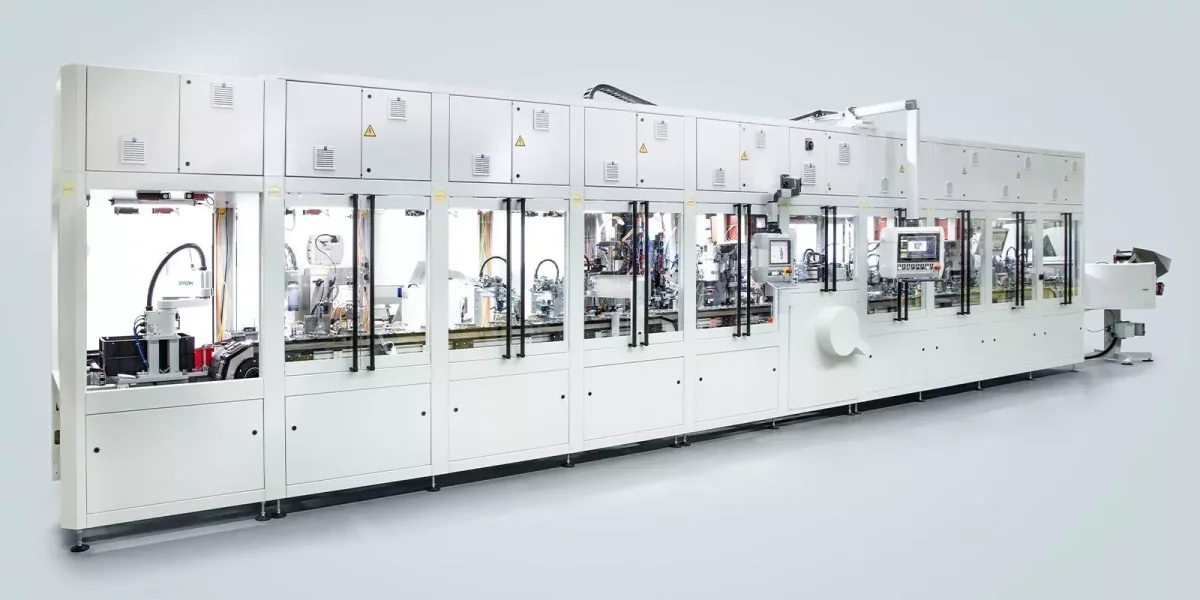 HARTING Applied Technologies tərəfindən hazırlanmış çoxstansiyalı avtomatik montaj və sınaq qurğusu
