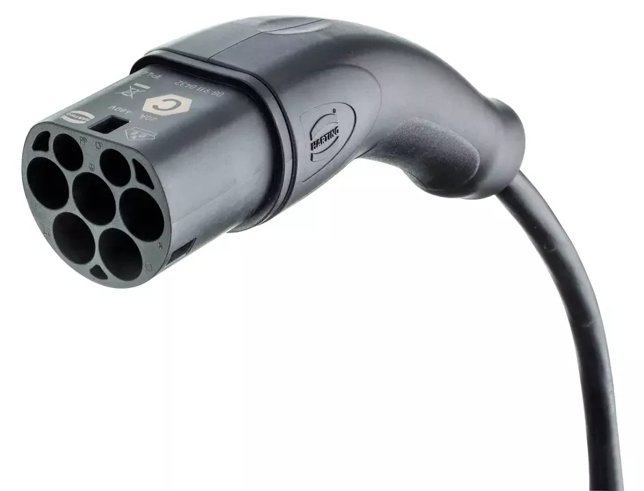 HARTING 22 kW üçfazalı Mode 3 Type 2 AC şarj kabelinin avtomobil konnektoru