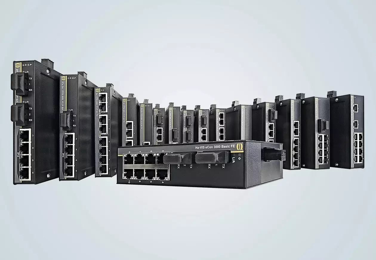 HARTING Ha-VIS eCon 3000 dar gövdəli sənaye Ethernet kommutatorları ailəsi