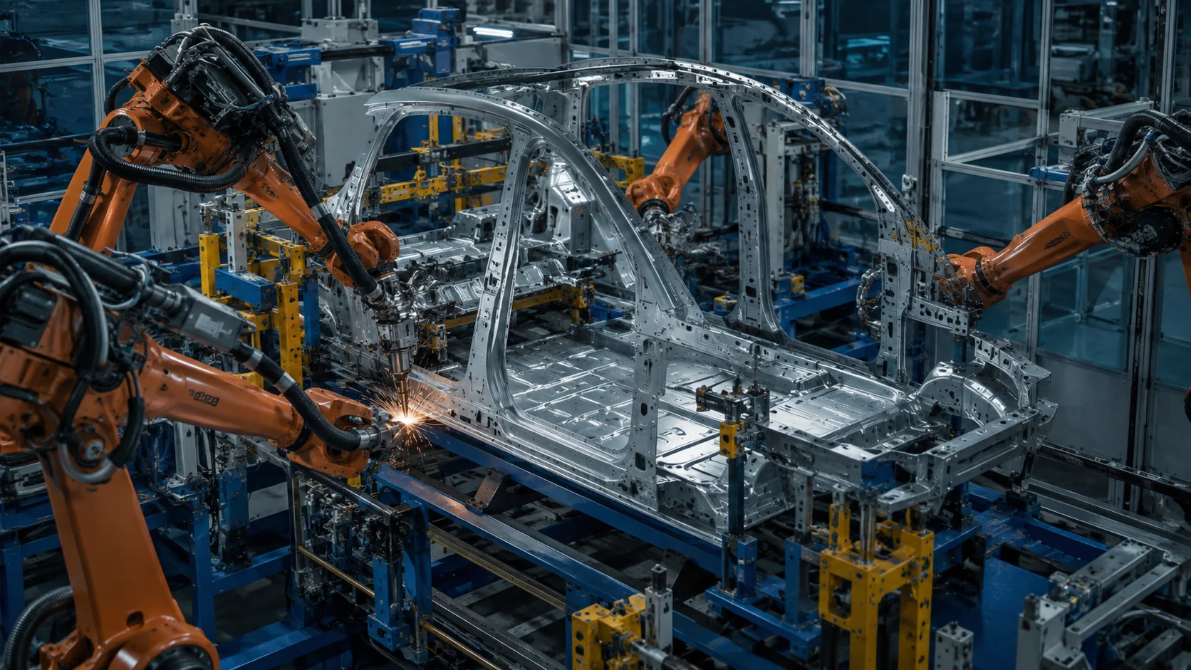 Yan və alt kuzov üçün robotlaşdırılmış xətlər: Kuzovun həndəsəsinin qorunması