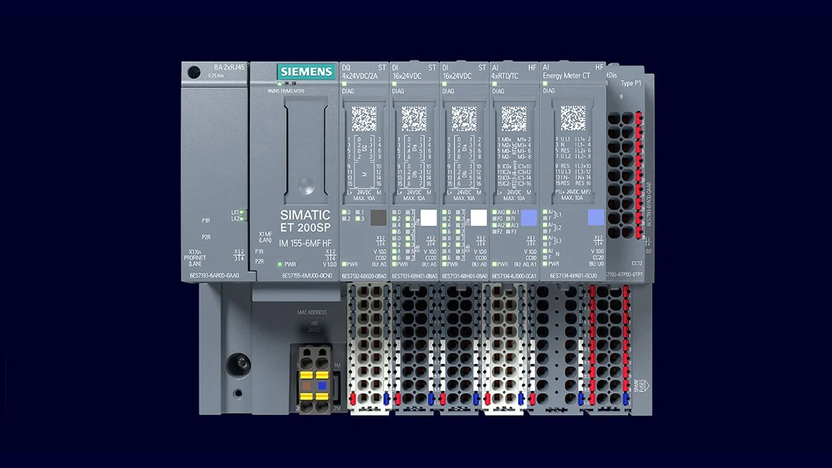 Siemens SIMATIC ET 200SP modul paylanmış giriş/çıxış sisteminin rəsmi məhsul təsviri