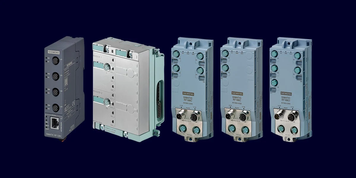 Siemens SIMATIC RF100C RFID rabitə modulları ailəsinin rəsmi məhsul görüntüsü